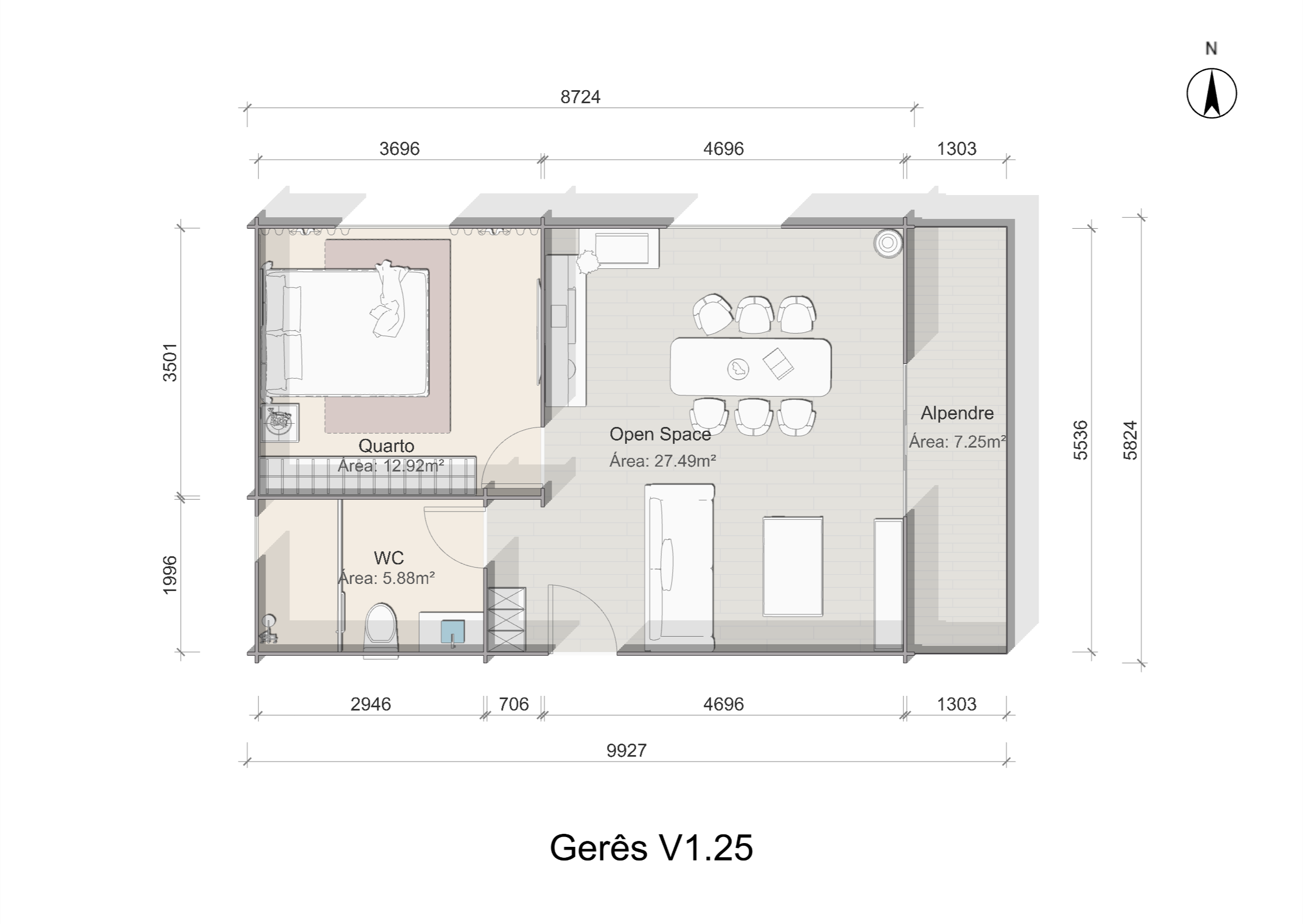 Chalé Gerês - planta